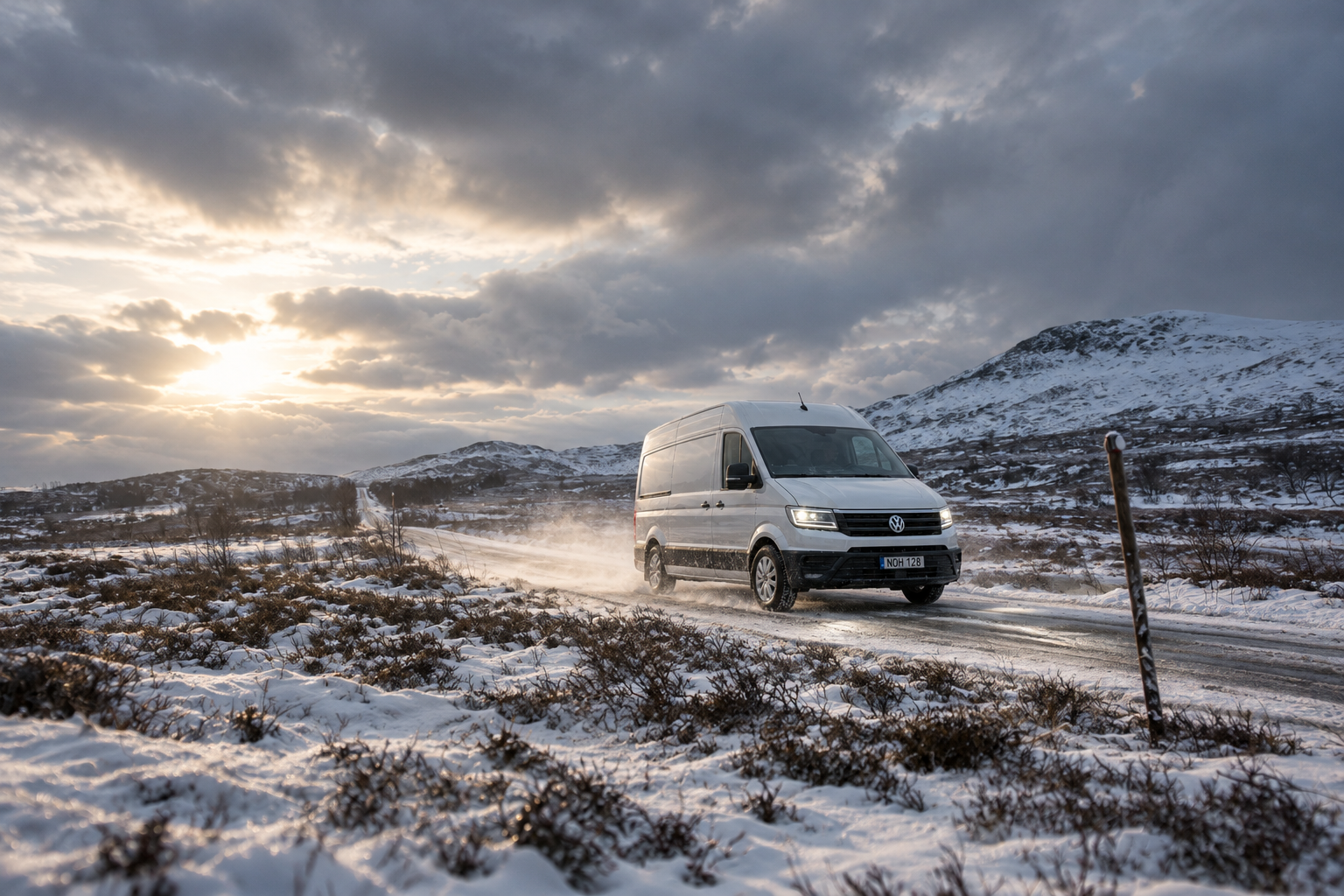 VolkswagenSnowyRoad